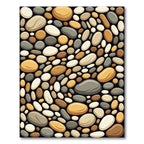 Organic Pebble Stone Earth Tone Rug