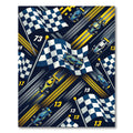Dynamic Race Track Checkered Flag Graphic Rug
