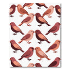 Sweet Bird Kisses Red Coral Rug