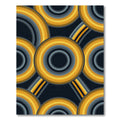 Retro Arcs Warm Tone Concentric Circle Rug