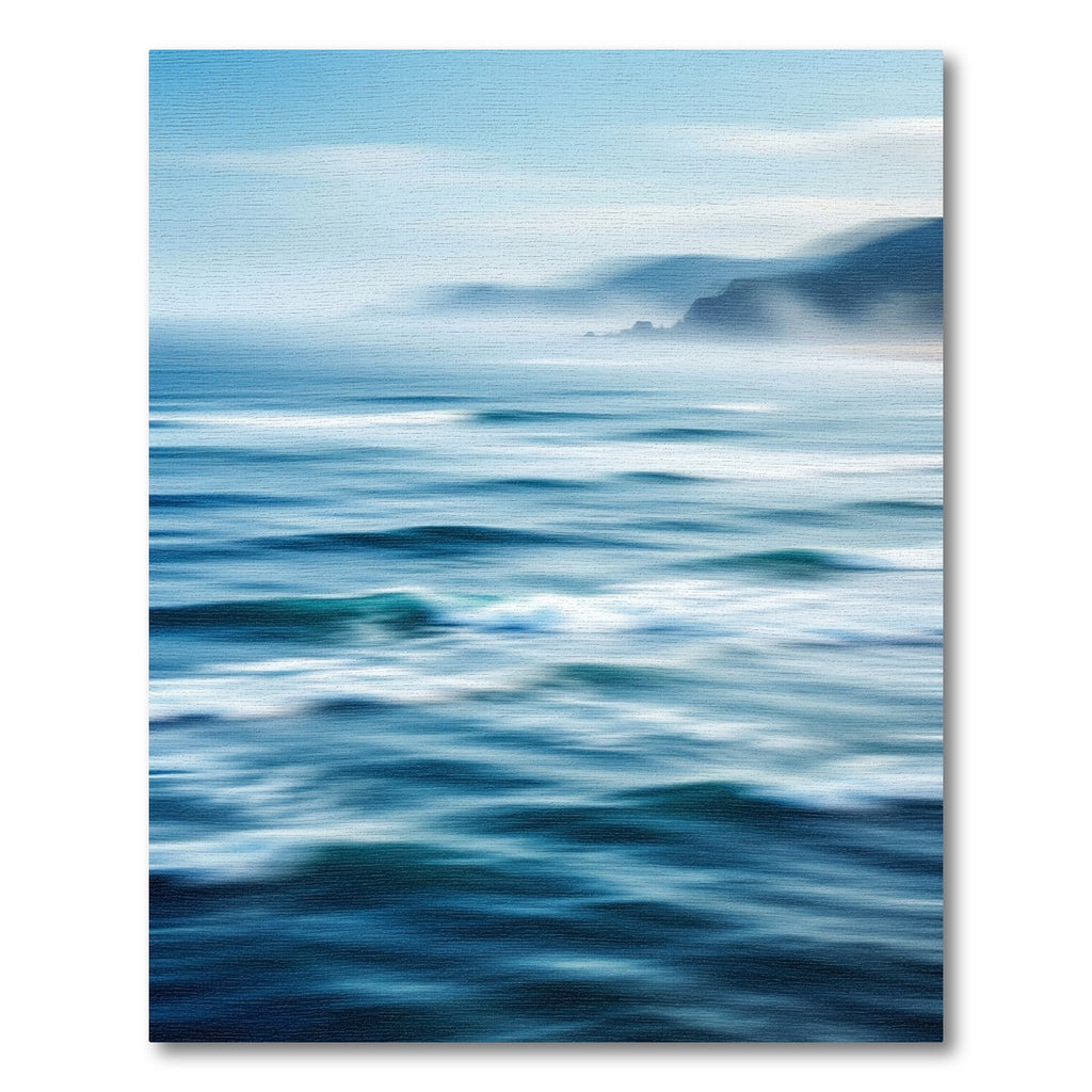 Deep Blue Ocean Waves Abstract Blur Rug