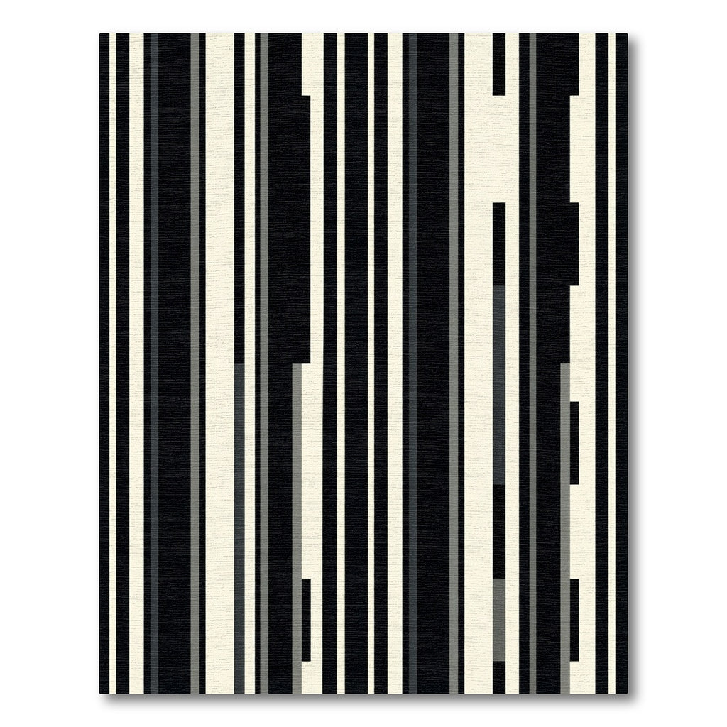 Modern Monochrome Linear Abstract Stripe Rug