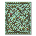 Elegant Sage Green Intertwining Botanical Vines Rug