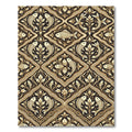 Vintage Gold Fish Floral Vine Rug