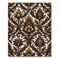 Antique Bronze Floral Damask Rug