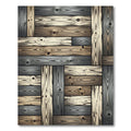 Textured Wood Grain Planks Rug