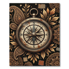 Golden Compass Paisley Floral Medallion Rug