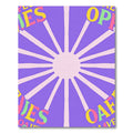 Purple Sun Rays Alphabet Rug