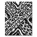 Bold Black Chain Leopard Print Rug