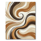 Modern Abstract Earthy Swirl Rug