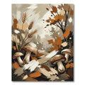 Earthy Autumn Mushroom and Wheat Field Rug