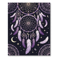 Celestial Purple Dreamcatcher Moon Starry Sky Rug