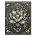 Vintage Lotus Floral Embossed Rug