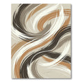 Earthy Abstract Brush Stroke Swirl Rug