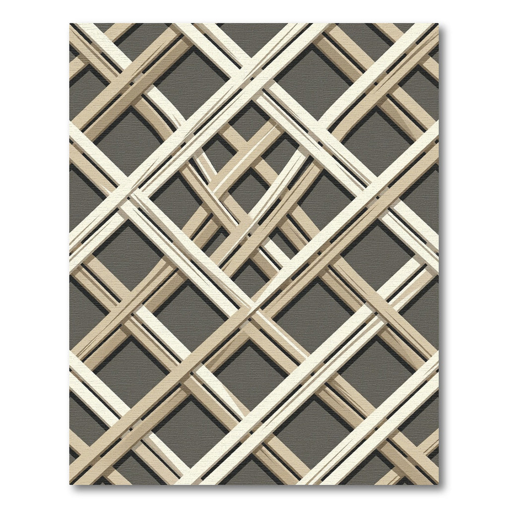 Neutral Geometric Lattice Layered Grid Rug
