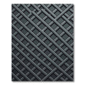 Modern Dark Gray Lattice Weave Rug