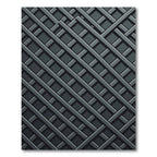 Modern Dark Gray Lattice Weave Rug
