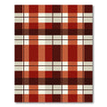 Classic Burnt Orange Plaid Check Rug