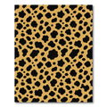 Golden Yellow Black Spotted Animal Hide Rug