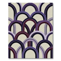 Retro Violet Curved Arch Art Deco Rug