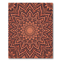 Orange Mandala Intricate Floral Bloom Rug