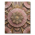 Rose Gold Fan Medallion Art Deco Rug