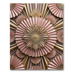 Rose Gold Fan Medallion Art Deco Rug
