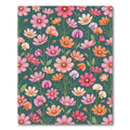 Pink Orange Floral Garden Companions Rug