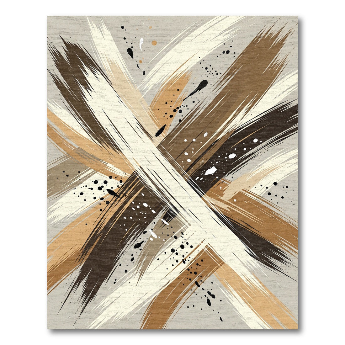 Earthy Tones Splatter Abstract Swirl Rug