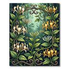 Enchanted Honeysuckle Garden Botanical Art Rug