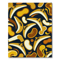 Abstract Golden Bean Mid-Century Shape Rug