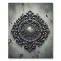 Ornate Silver Vintage Mandala Rug