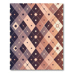 Rich Burgundy Diamond Lattice Rug