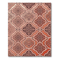 Coral Red Arabesque Medallion Scroll Rug