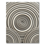 Modern Minimalist Gray Circular Concentric Rug