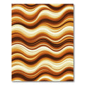 Warm Earthy Retro Wavy Striated Abstract Rug