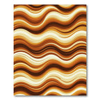 Warm Earthy Retro Wavy Striated Abstract Rug