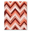 Terracotta Geometric Chevron Blanket Stitch Rug