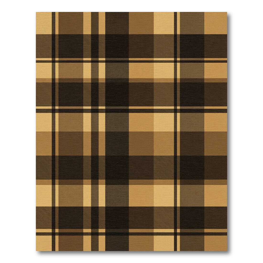 Earthy Tones Plaid Check Rug