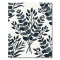 Dark Botanical Eucalyptus Leaf Charcoal Backdrop Rug