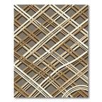 Golden Geometric Intersecting Linear Grid Rug