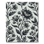 Monochromatic Floral Branches Continuous Arrangement Rug