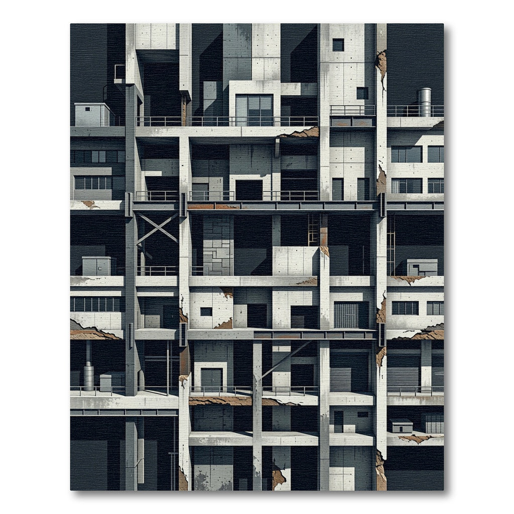 Urban Brutalist Concrete Open Structure Rug