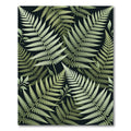 Green Fern Fronds Backdrop Rug