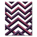 Modern Purple Geometric Chevron Art Rug
