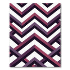 Modern Purple Geometric Chevron Art Rug