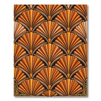 Art Deco Amber Fan Arrangement Rug