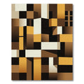 Modern Geometric Cubist Blocks Rug
