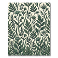 Sage Green Botanical Forest Meadow Rug