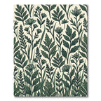 Sage Green Botanical Forest Meadow Rug